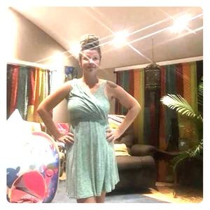 Heathered green mini dress